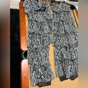 Zebra Print Ruffle Curtains